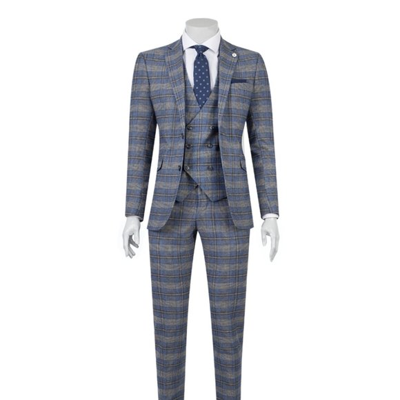 TWEEN Blue Suit with Vest - Picture 1 of 5